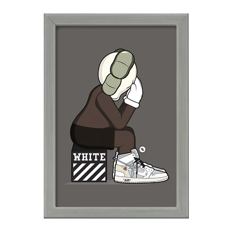 تابلو خندالو طرح عروسک کاز (kaws) کد F3989