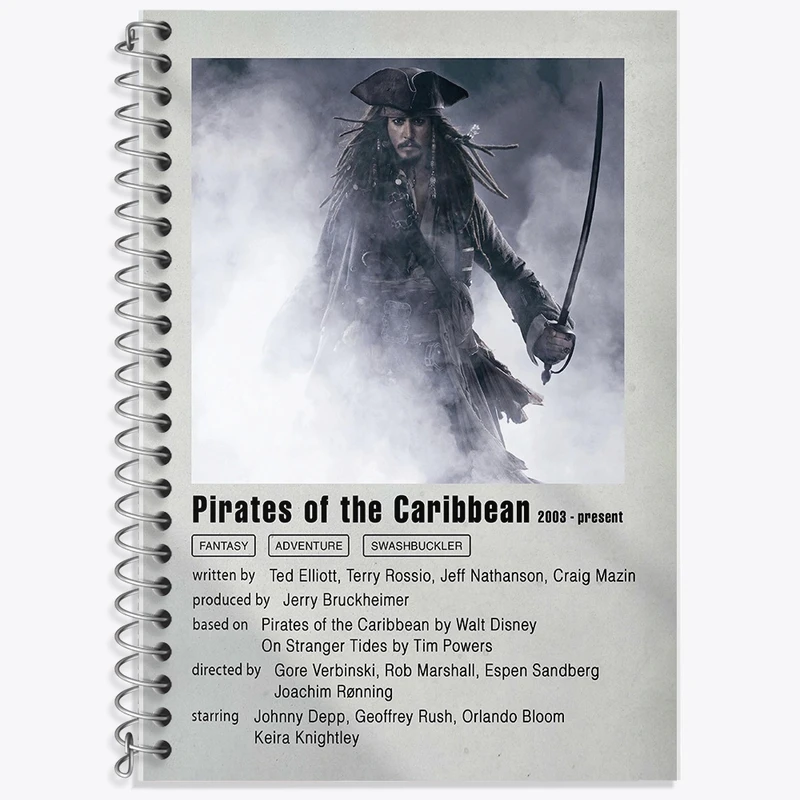 دفتر لغت 50 برگ خندالو طرح دزدان دریایی کارائیب (Pirates of the Caribbean) کد F11911
