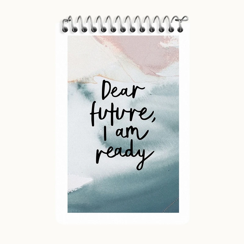 دفتر یادداشت 50 برگ خندالو طرح Dear Future I Am Ready کد F11546