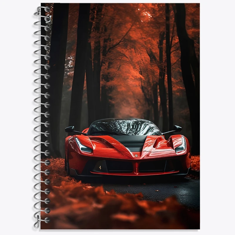 دفتر زبان 50 برگ خندالو مدل سه خط طرح ماشین اسپرت کد F4182