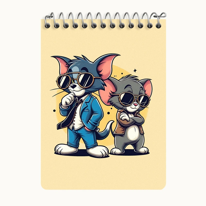 دفتر یادداشت 50 برگ خندالو طرح تام و جری (Tom And Jerry) کد N5091