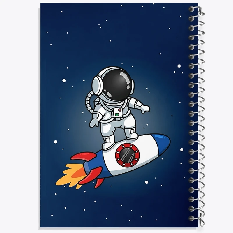 دفتر شطرنجی 50 برگ خندالو طرح فضانورد کد F4508