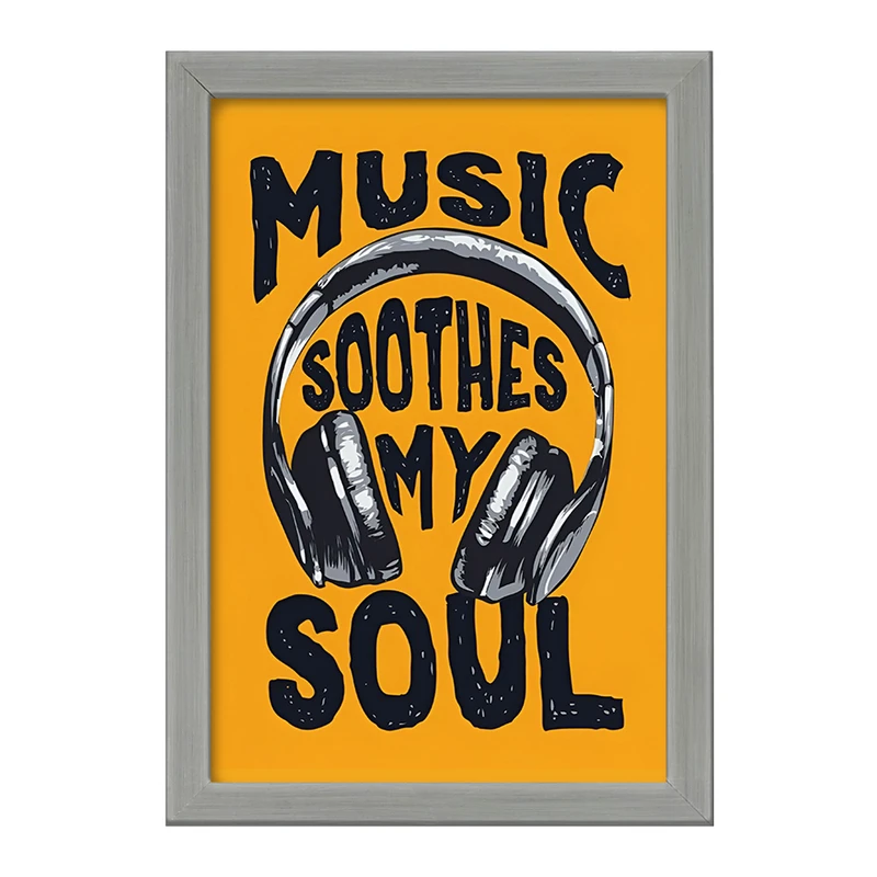 تابلو خندالو طرح Music Soothed My Soul کد F7458