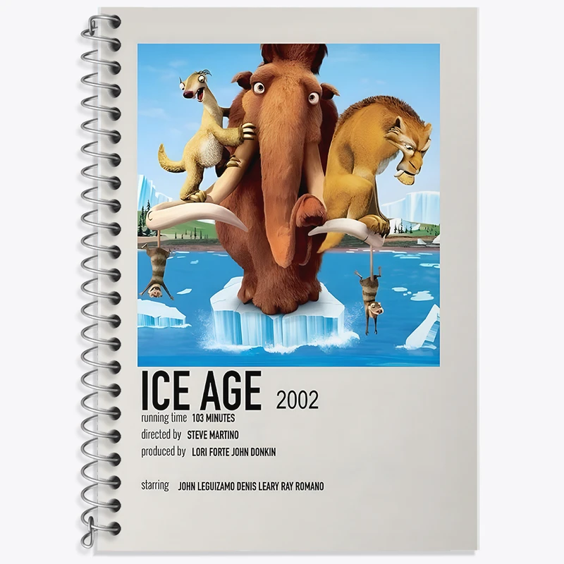 دفتر زبان دوخط 50 برگ خندالو طرح عصر یخبندان (Ice Age) کد F13385