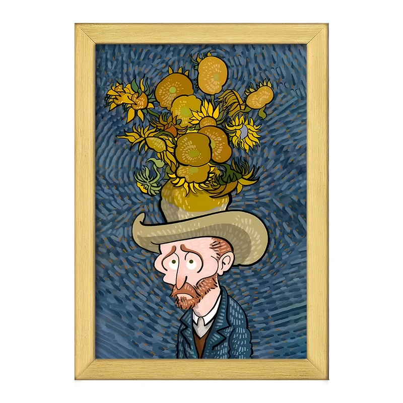 تابلو خندالو طرح ونسان ونگوگ کد F5069