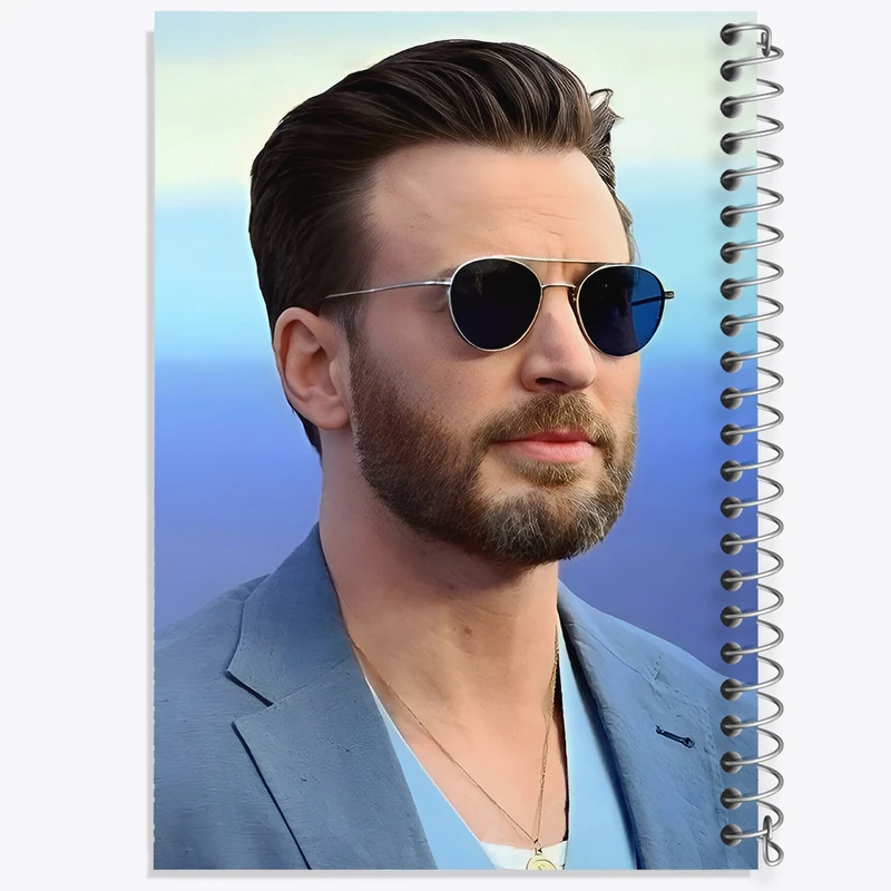 دفتر مشق 100 برگ خندالو طرح کریس ایوانز (Chris Evans) کد F10233