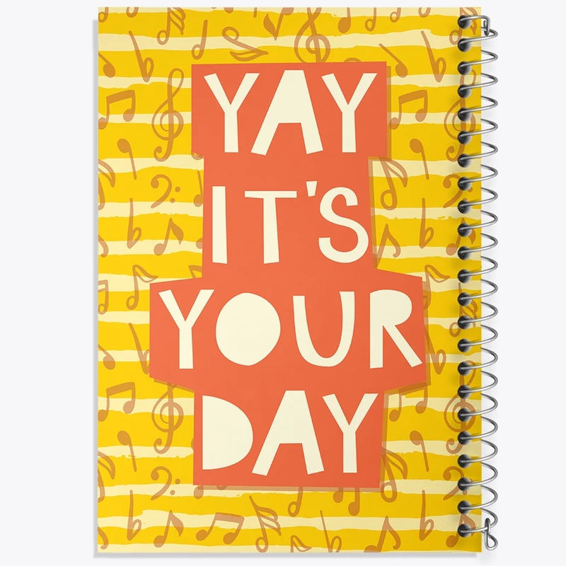 دفتر طراحی 50 برگ خندالو طرح Yay Its Your Day کد N498