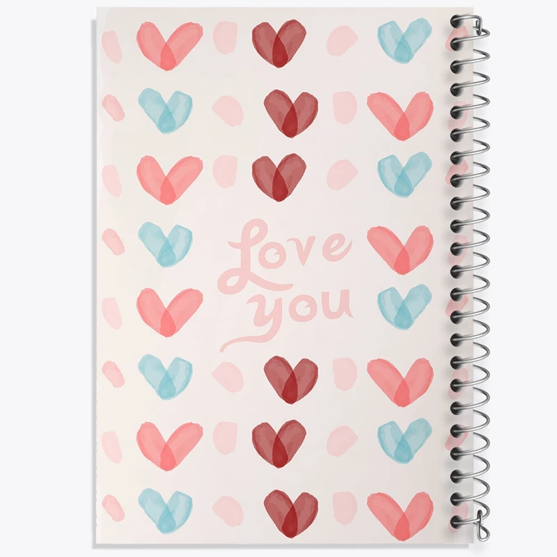 دفتر طراحی 50 برگ خندالو طرح Love You کد N1307