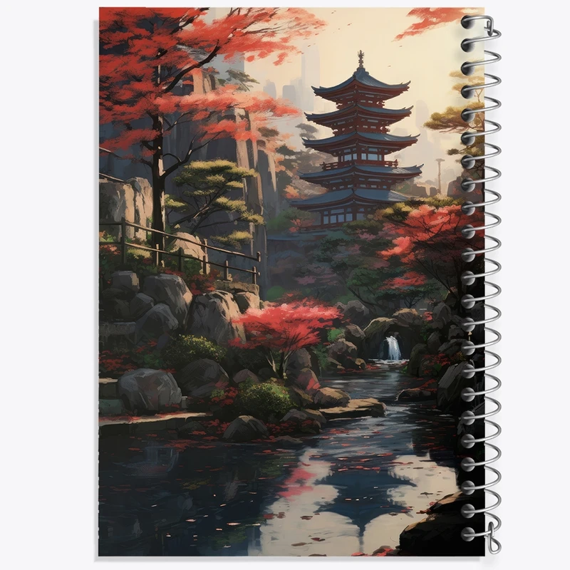 دفتر طراحی 50 برگ خندالو طرح خانه ی ژاپنی کد F3576