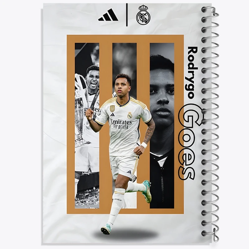 دفتر طراحی 50 برگ خندالو طرح رودریگو گوئس (Rodrygo Goes) کد F13479