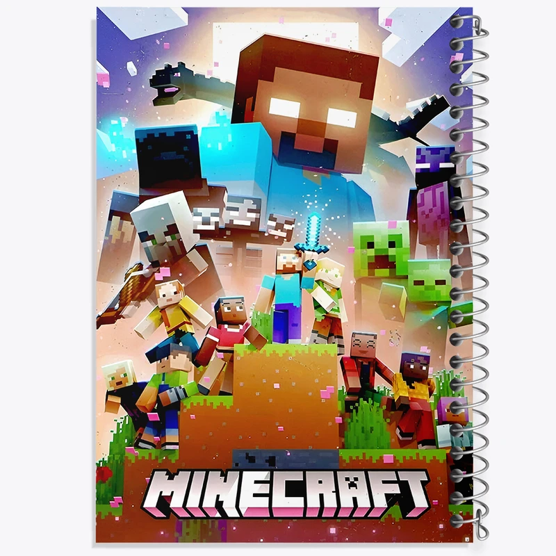 دفتر مشق 50 برگ خندالو طرح ماینکرافت (Minecraft) کد F14388