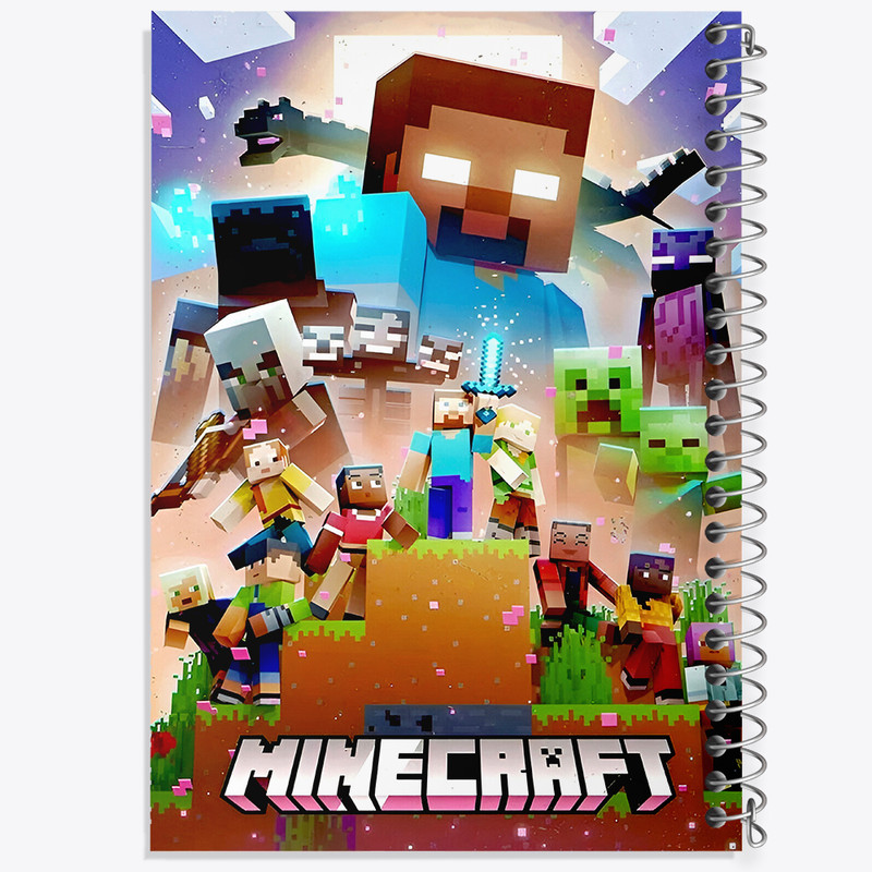 دفتر مشق 50 برگ خندالو طرح ماینکرافت (Minecraft) کد F14388
