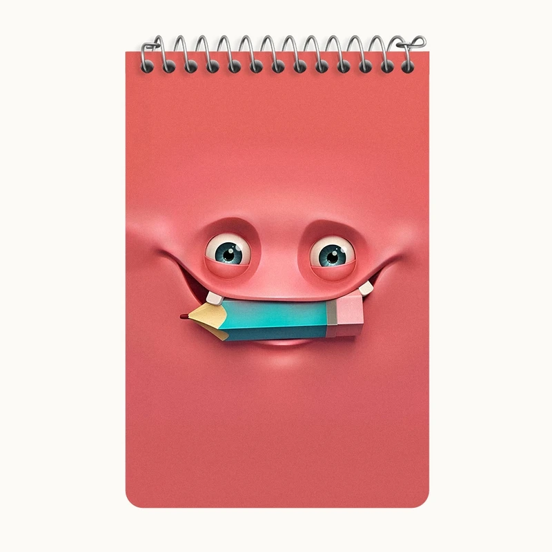 دفتر یادداشت 50 برگ خندالو طرح ایموجی بامزه کد F3314