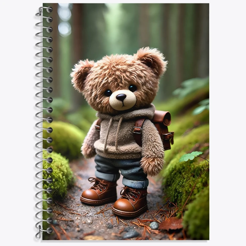 دفتر زبان 50 برگ خندالو مدل سه خط طرح تدی کیوت کد F4339