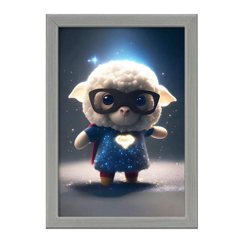 تابلو خندالو طرح گوسفند کیوت کد F5702