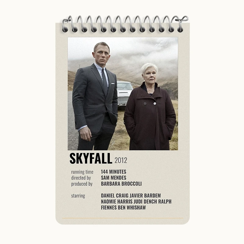دفتر یادداشت 50 برگ خندالو طرح اسکای فال (Skyfall) کد F13100