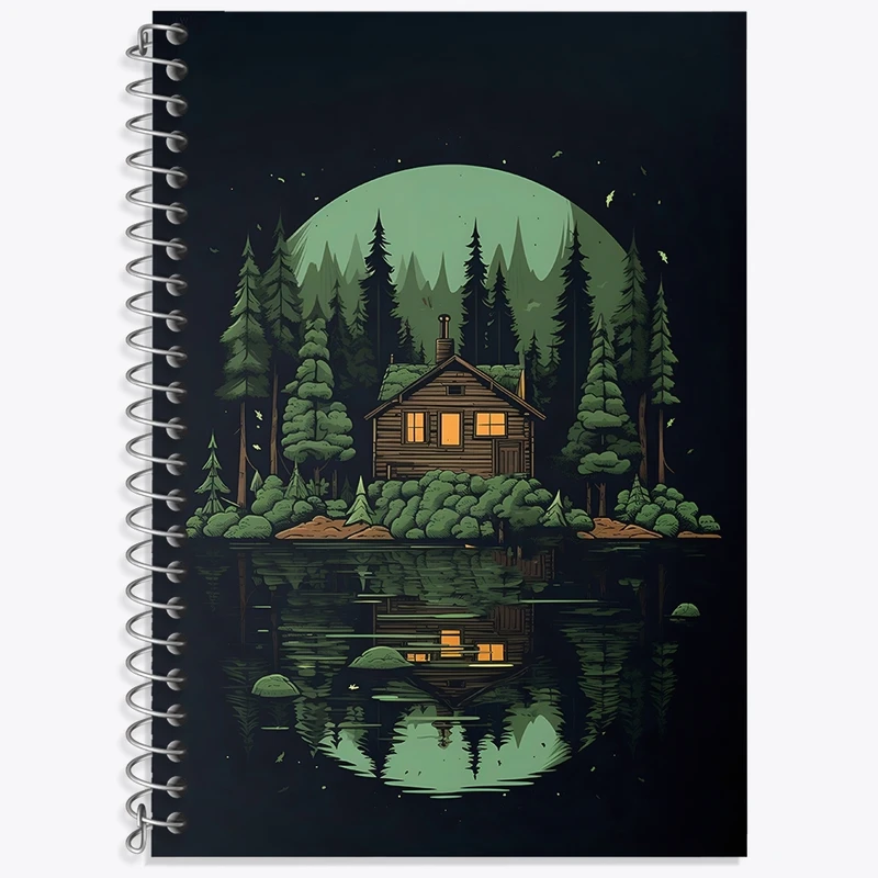 دفتر لغت 50 برگ خندالو طرح کلبه ی جنگلی کد F3662