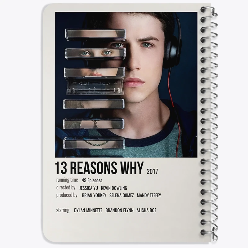 دفتر یادداشت 50 برگ خندالو طرح 13 Reasons Why کد F13374