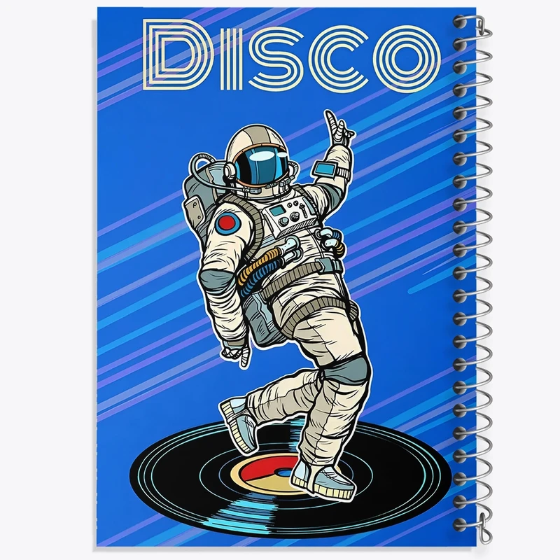 دفتر ژورنال نویسی 50 برگ خندالو مدل نقطه ای طرح فضانورد کد F10094