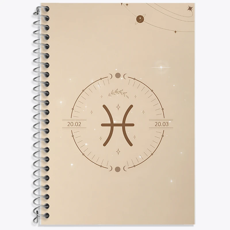 دفتر زبان 50 برگ خندالو مدل سه خط طرح ماه تولد اسفند کد F10889