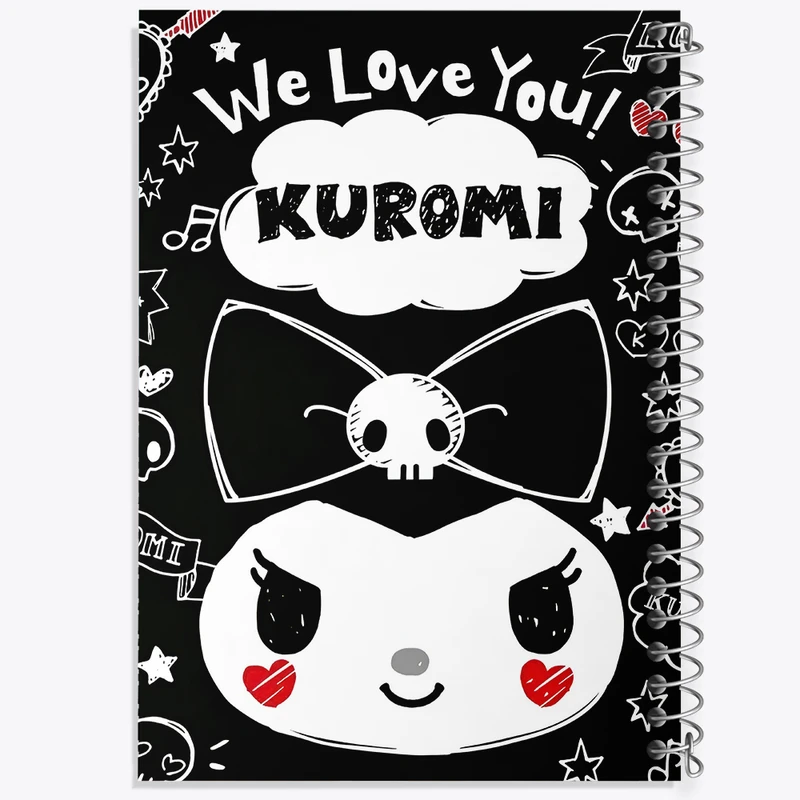 دفتر نقاشی 50 برگ خندالو طرح کرومی (Kuromi) کد N9062