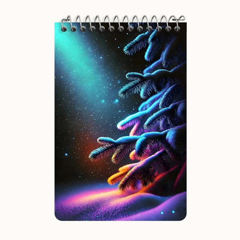 دفتر یادداشت 50 برگ خندالو طرح منظره برفی کد F9972