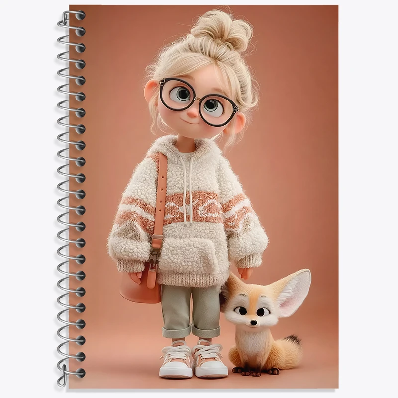 دفتر نت موسیقی 50 برگ خندالو طرح دخترانه بامزه کد N8378