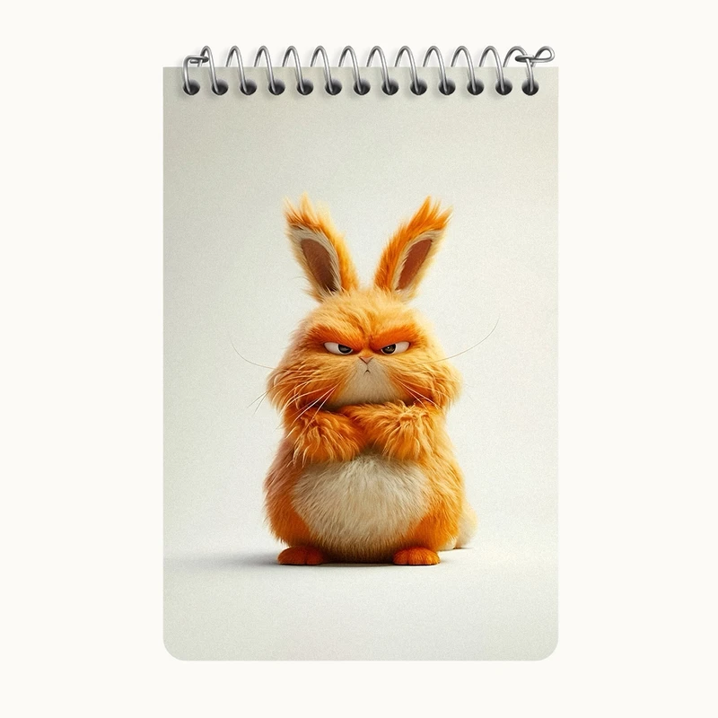 دفتر یادداشت 50 برگ خندالو طرح خرگوش عصبانی کد F6297