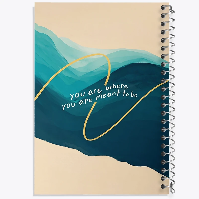 دفتر طراحی 50 برگ خندالو طرح You Are Where You Are Meant To Be کد N6014