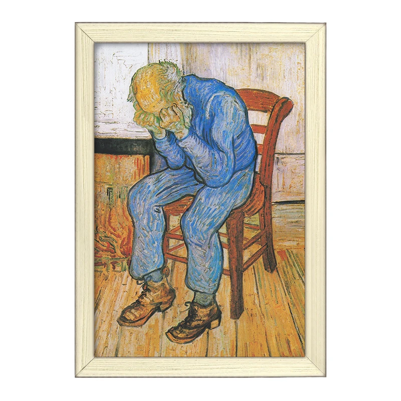 تابلو خندالو طرح نقاشی در دروازه ابدیت اثر ونسان ونگوگ کد F12228