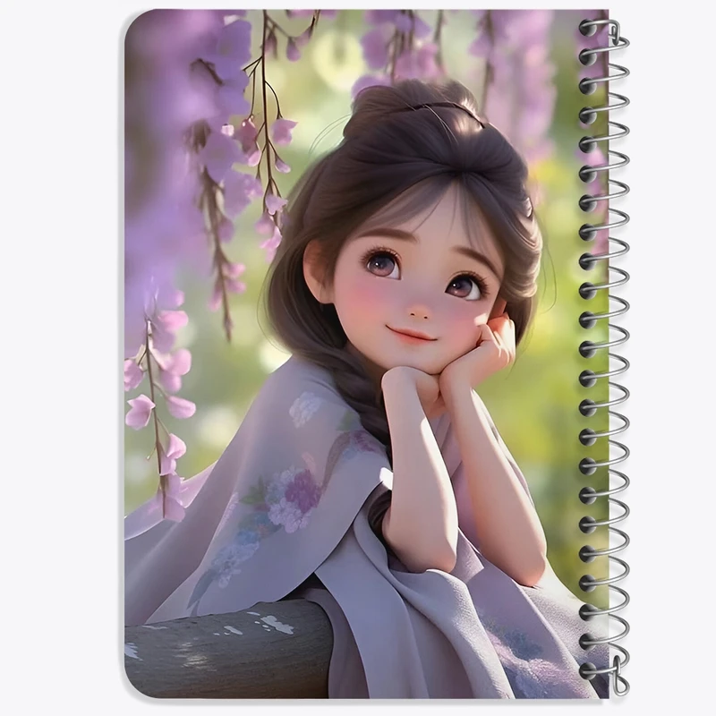 دفتر یادداشت 50 برگ خندالو طرح دخترانه کیوت کد F4980