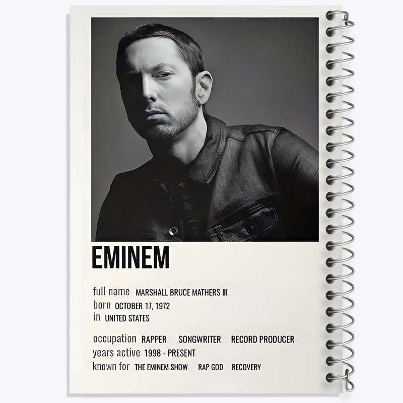 دفتر مشق 100 برگ خندالو طرح امینم (Eminem) کد F14203