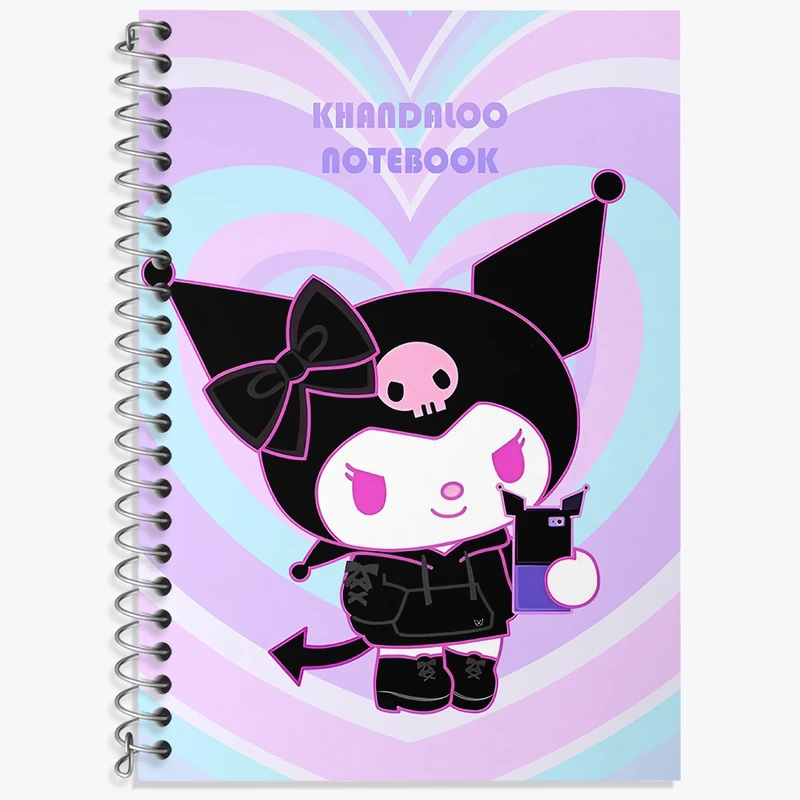 دفتر لغت 50 برگ خندالو طرح کرومی (Kuromi) کد N8990