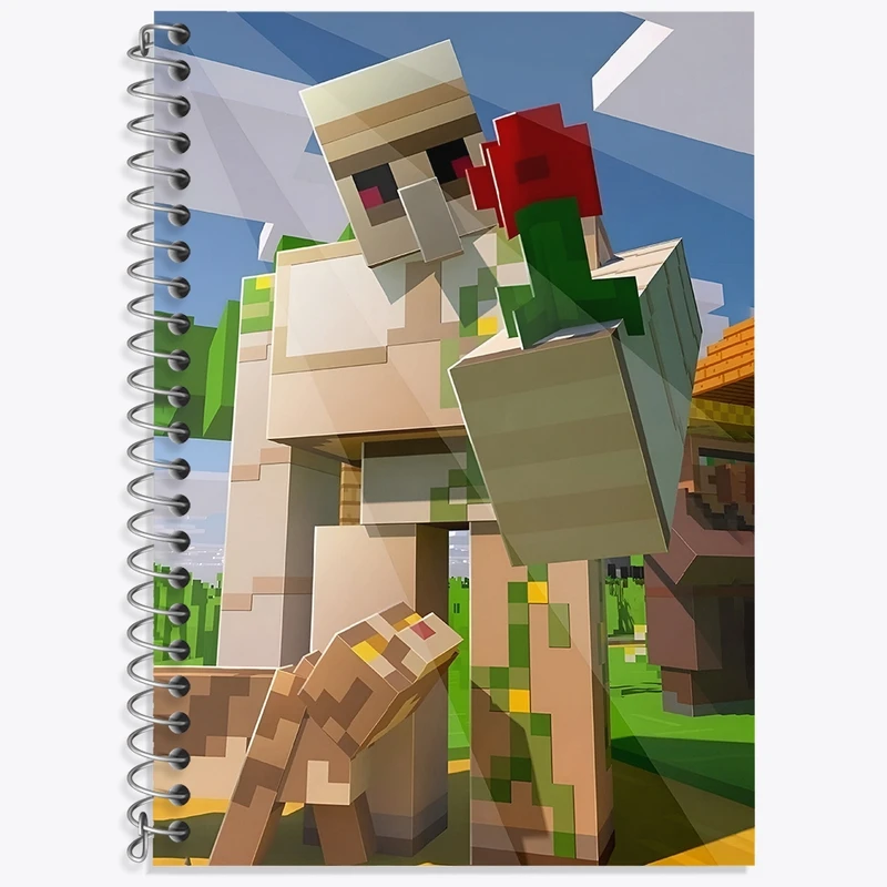 دفتر لغت 50 برگ خندالو طرح ماینکرافت (Minecraft) کد F3511