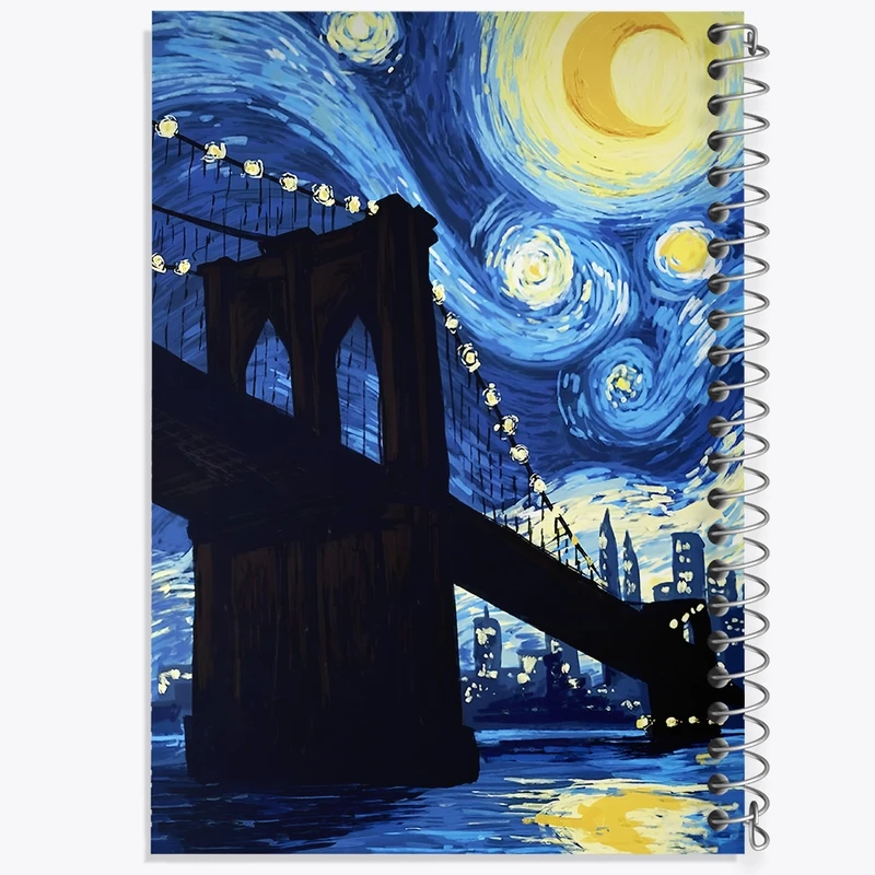 دفتر طراحی 50 برگ خندالو طرح ونسان ونگوگ کد F8790