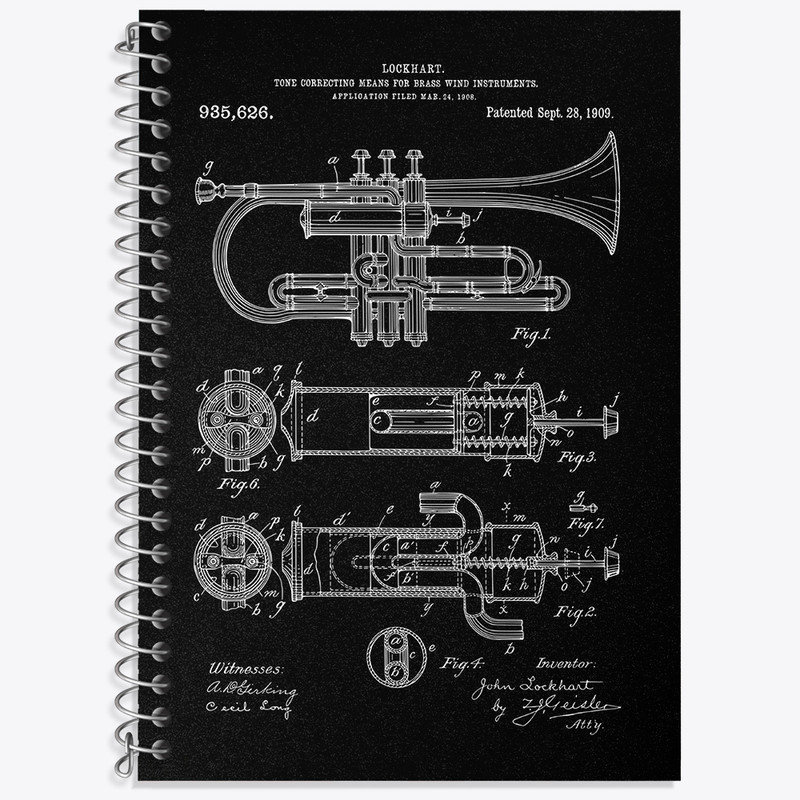 دفتر لغت 50 برگ خندالو طرح ترومپت (Trumpet) کد N8097