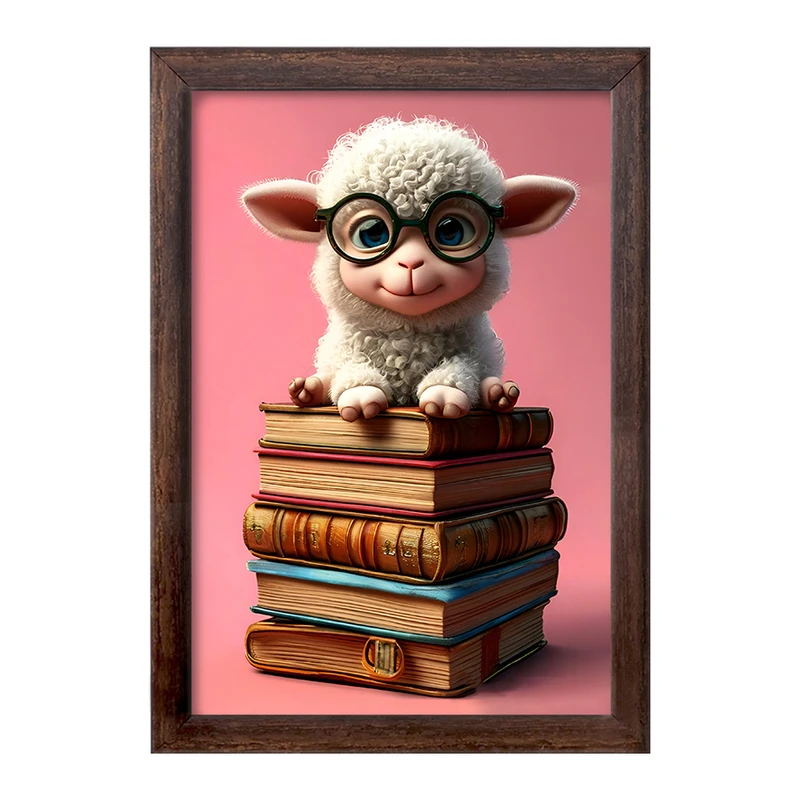 تابلو خندالو طرح گوسفند کیوت کد F8460