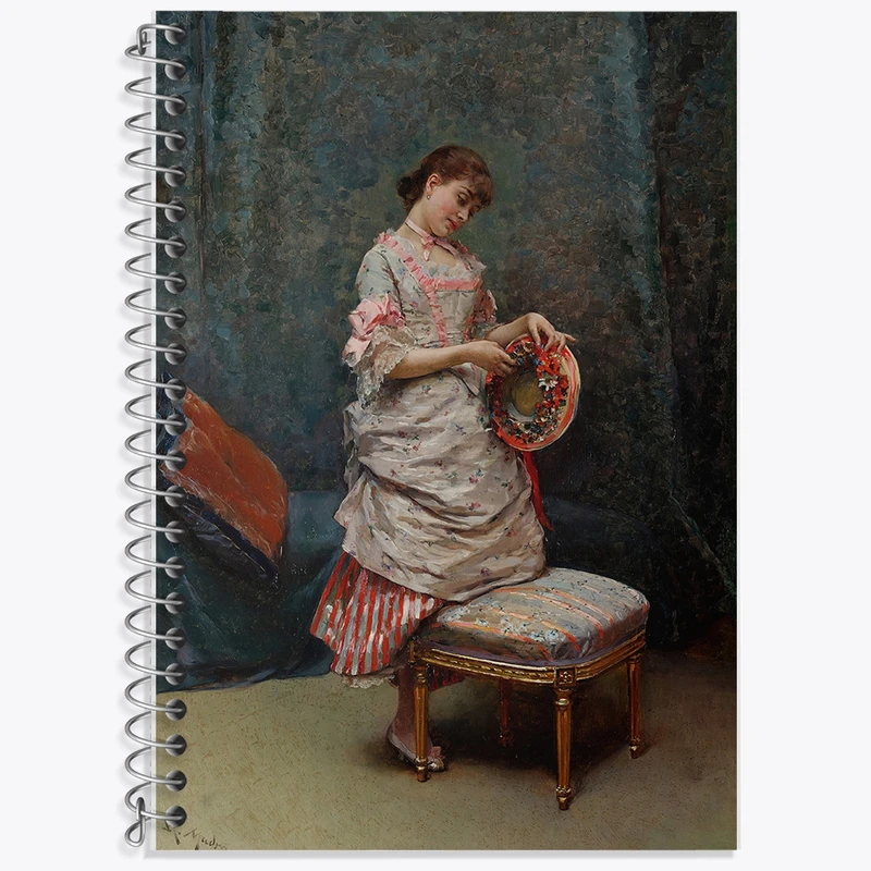 دفتر زبان 50 برگ خندالو مدل دو خط طرح نقاشی الین کلاه در دست دارد اثر رایموندو د مادرازو و گرتا کد F12412