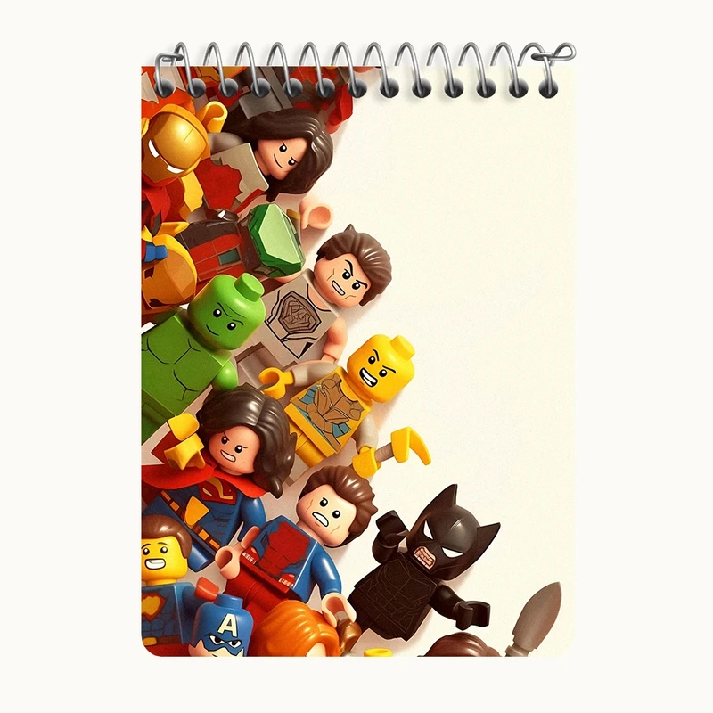 دفتر یادداشت 50 برگ خندالو طرح لگو شخصیت های مارول (Marvel Lego) کد N8353