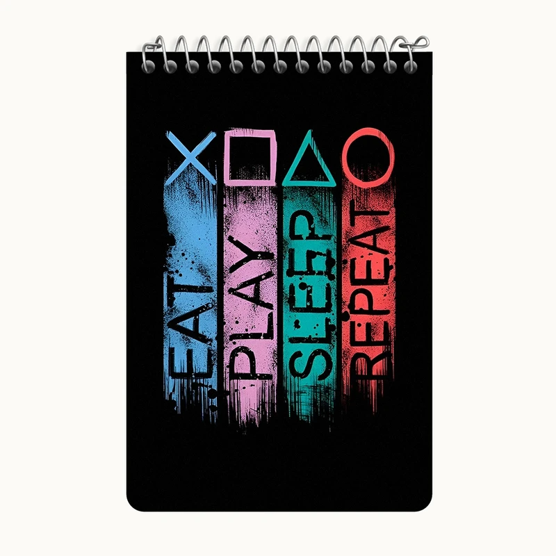 دفتر یادداشت 50 برگ خندالو طرح گیمر (Gamer) کد F3987