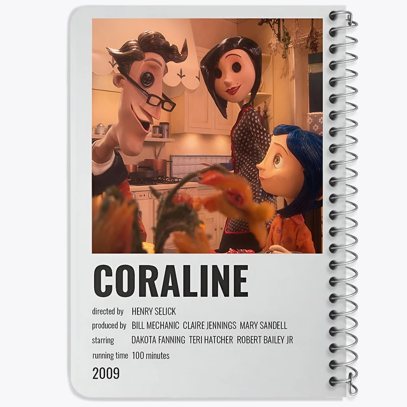 دفتر یادداشت 50 برگ خندالو طرح کورالاین (Coraline) کد F13226
