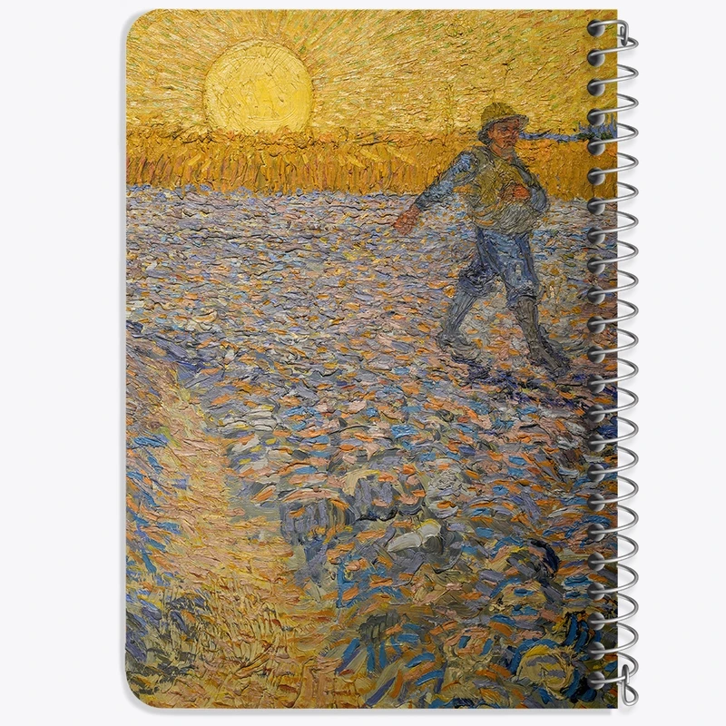 دفتر یادداشت 50 برگ خندالو طرح بذرپاش ونسان ونگوگ (Van Gogh) کد 36821