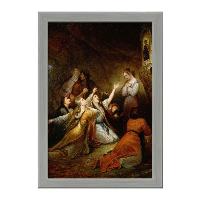 تابلو خندالو طرح نقاشی التماس زنان یونانی اثر آری شفر کد F12165