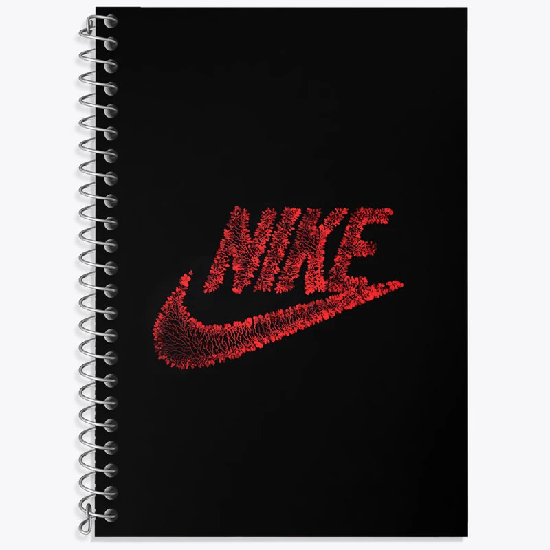 دفتر زبان 50 برگ خندالو مدل دو خط طرح نایک (Nike) کد N7556