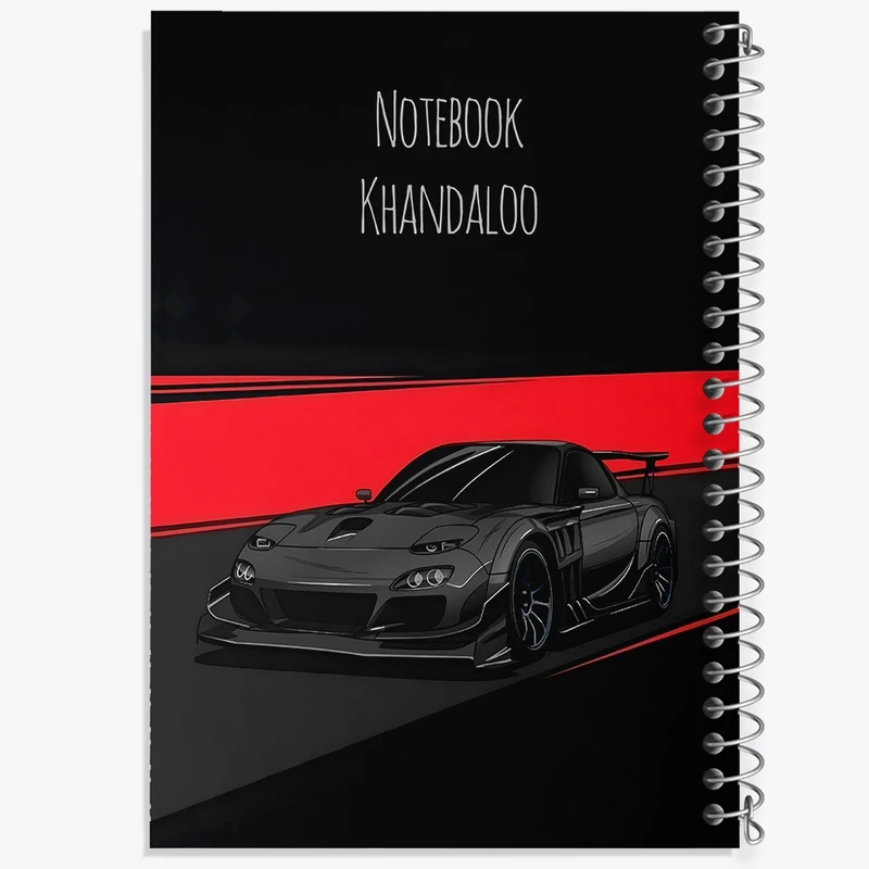 دفتر ژورنال نویسی 50 برگ خندالو مدل نقطه ای طرح مزدا (Mazda RX 7) کد N7515