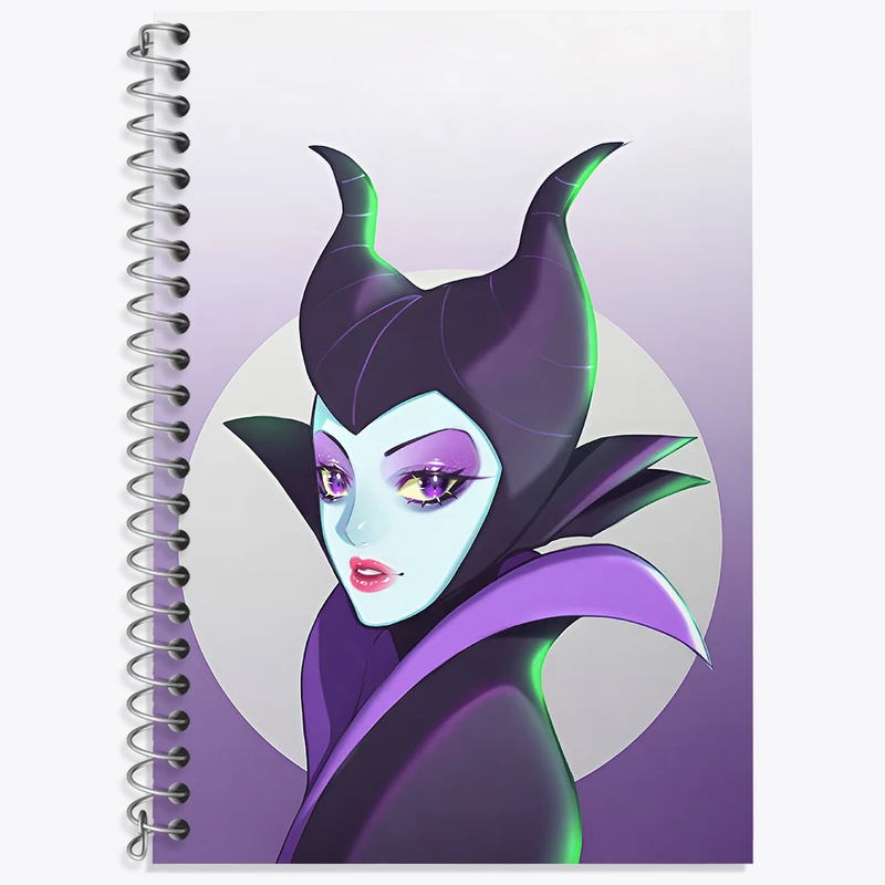 دفتر زبان 50 برگ خندالو مدل دو خط طرح مالفیسنت (Maleficent) کد N8706