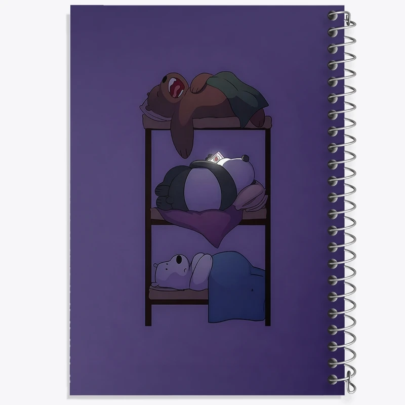 دفتر طراحی 50 برگ خندالو طرح سه خرس کله پوک کد N4030