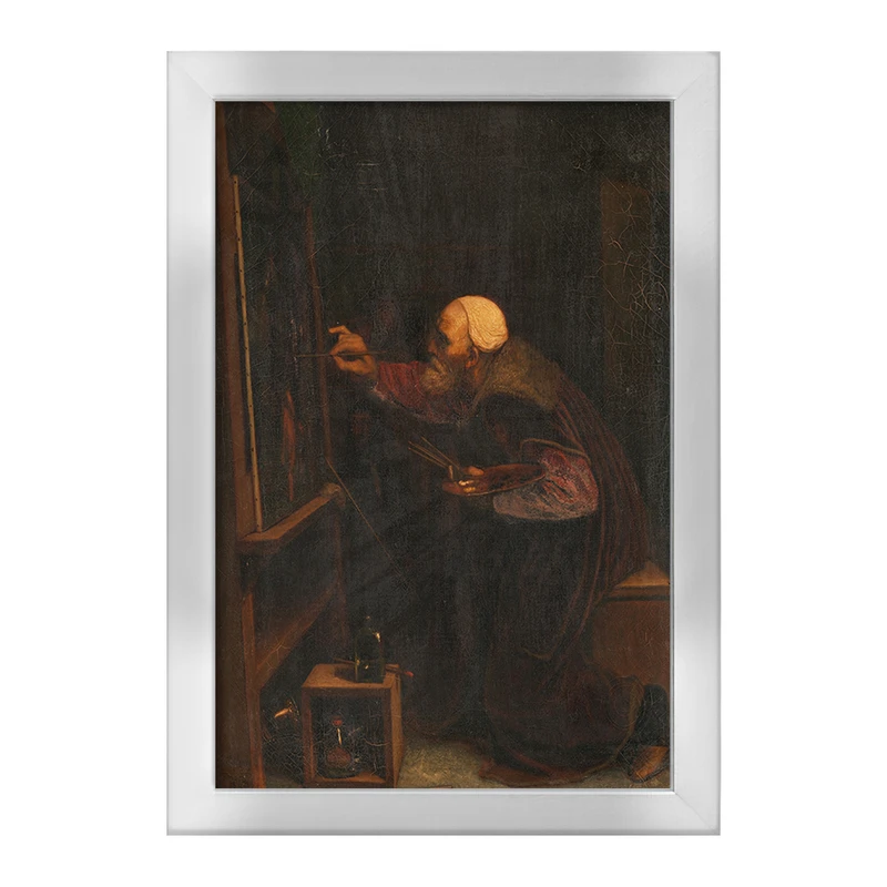 تابلو خندالو طرح نقاشی هنرمندی در حال کپی کردن نقاشی اثر لوئیس برود کد F12237