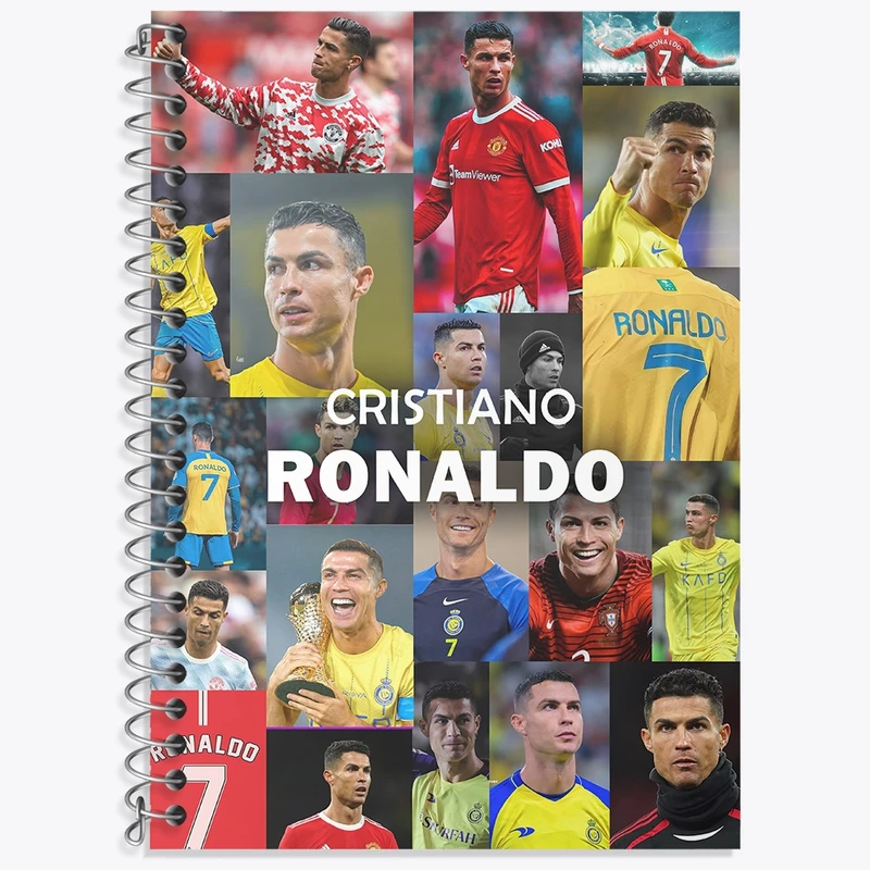 دفتر زبان 50 برگ خندالو مدل سه خط طرح کریستیانو رونالدو کد N9168