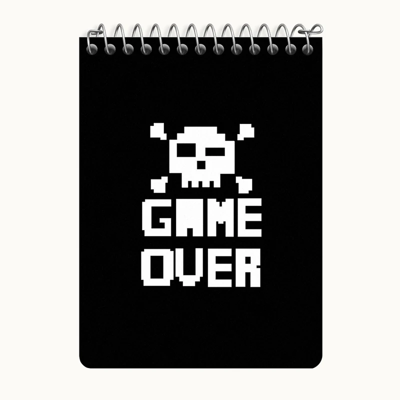 دفتر یادداشت 50 برگ خندالو طرح Game over کد N7890